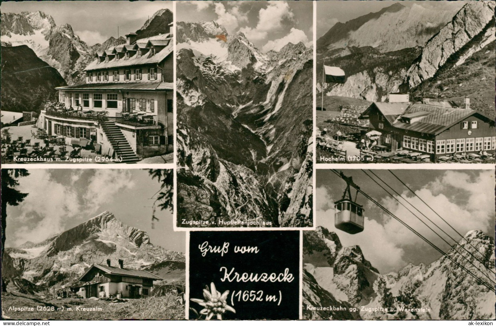 Garmisch-Partenkirchen Kreuzeck (Wettersteingebirge) Mehrbild 1956 - Garmisch-Partenkirchen