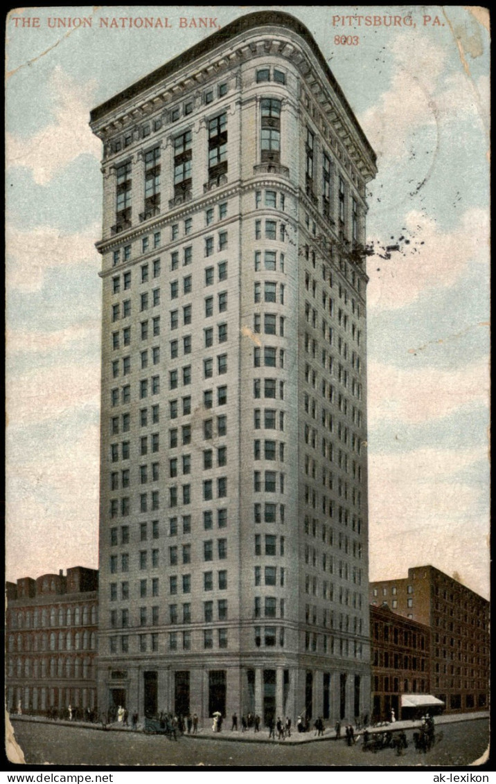Postcard Pittsburgh THE UNION NATIONAL BANK Hochhaus USA 1912 - Altri & Non Classificati