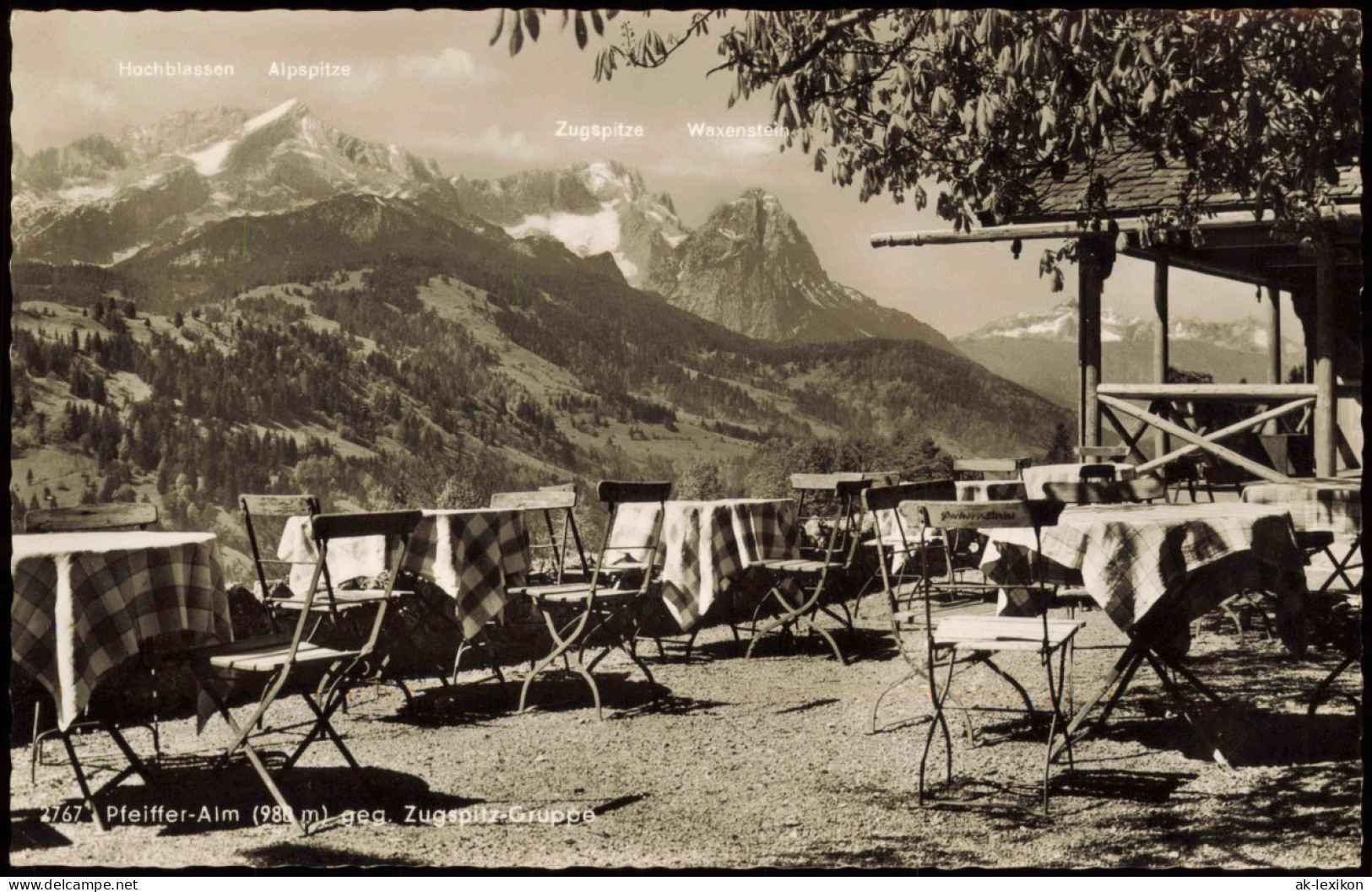 Garmisch-Partenkirchen Umland-Ansicht Pfeiffer-Alm Geg. Zugspitz Gruppe 1968 - Garmisch-Partenkirchen