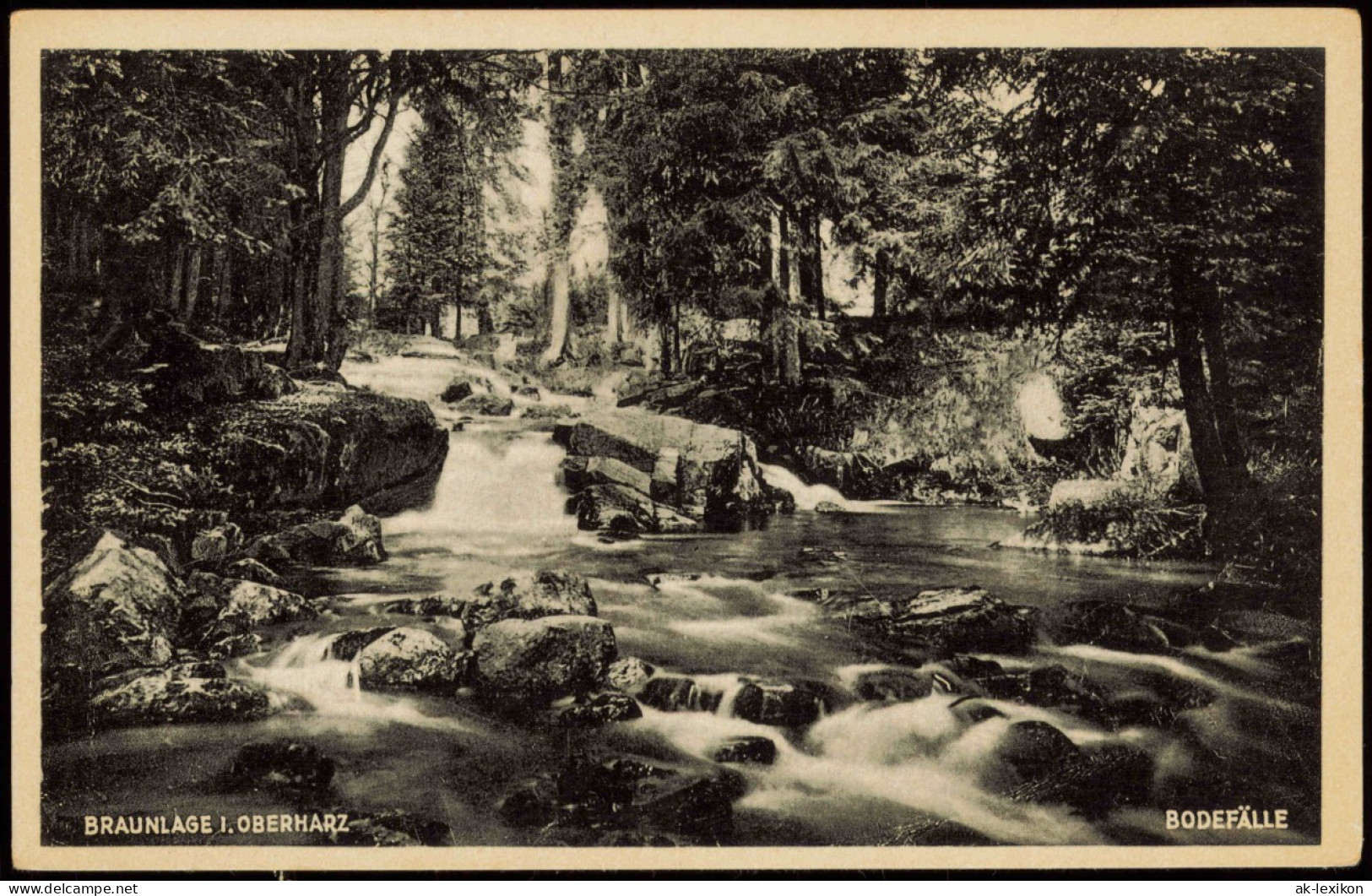 Braunlage Bodefälle Bodewasserfälle (River Falls, Waterfall) 1930 - Braunlage