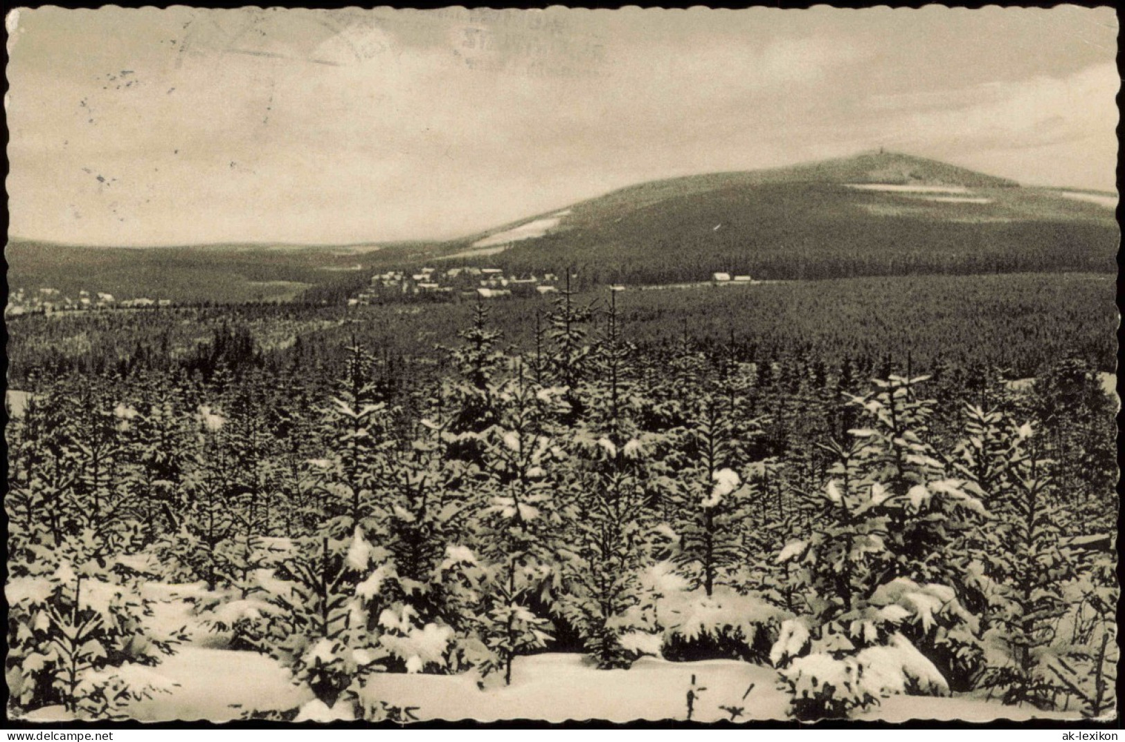 Ansichtskarte Hohegeiß-Braunlage Stadt Mit Wurmberg-Massiv Im Winter 1960 - Braunlage