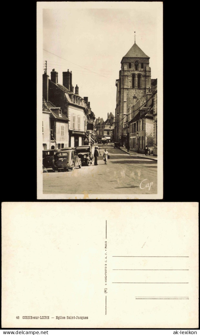 CPA Cosne-Cours-sur-Loire Straßenpartie Eglise Saint-Jacques 1940 - Autres Communes