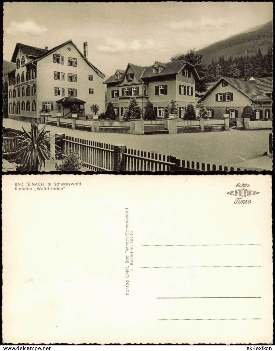 Ansichtskarte Bad Teinach-Zavelstein Kurheim Waldfrieden 1961 - Bad Teinach