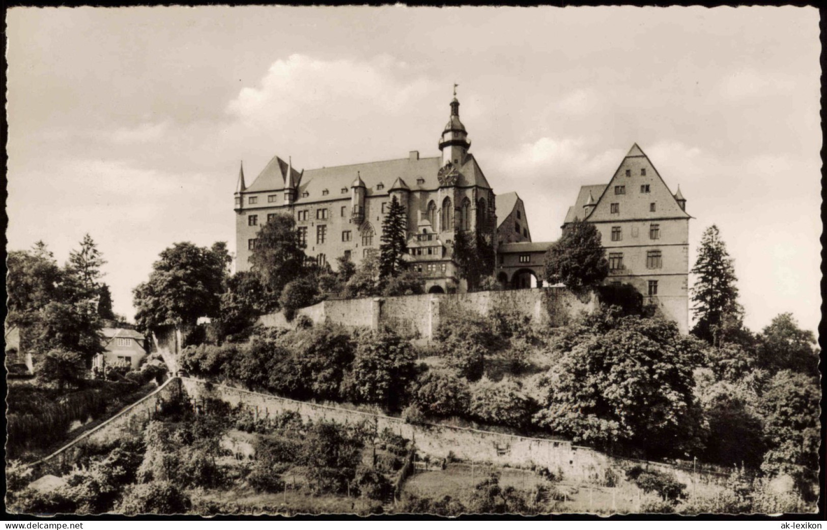 Ansichtskarte Marburg An Der Lahn Partie Am Schloss - Fotokarte 1961 - Marburg
