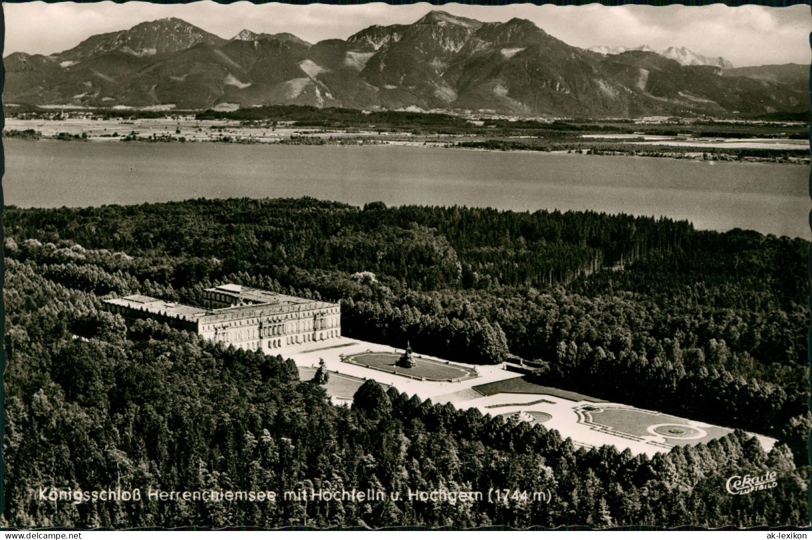 Ansichtskarte Chiemsee Herrenchiemsee Herreninsel Mit Schloss 1958/1957 - Chiemgauer Alpen