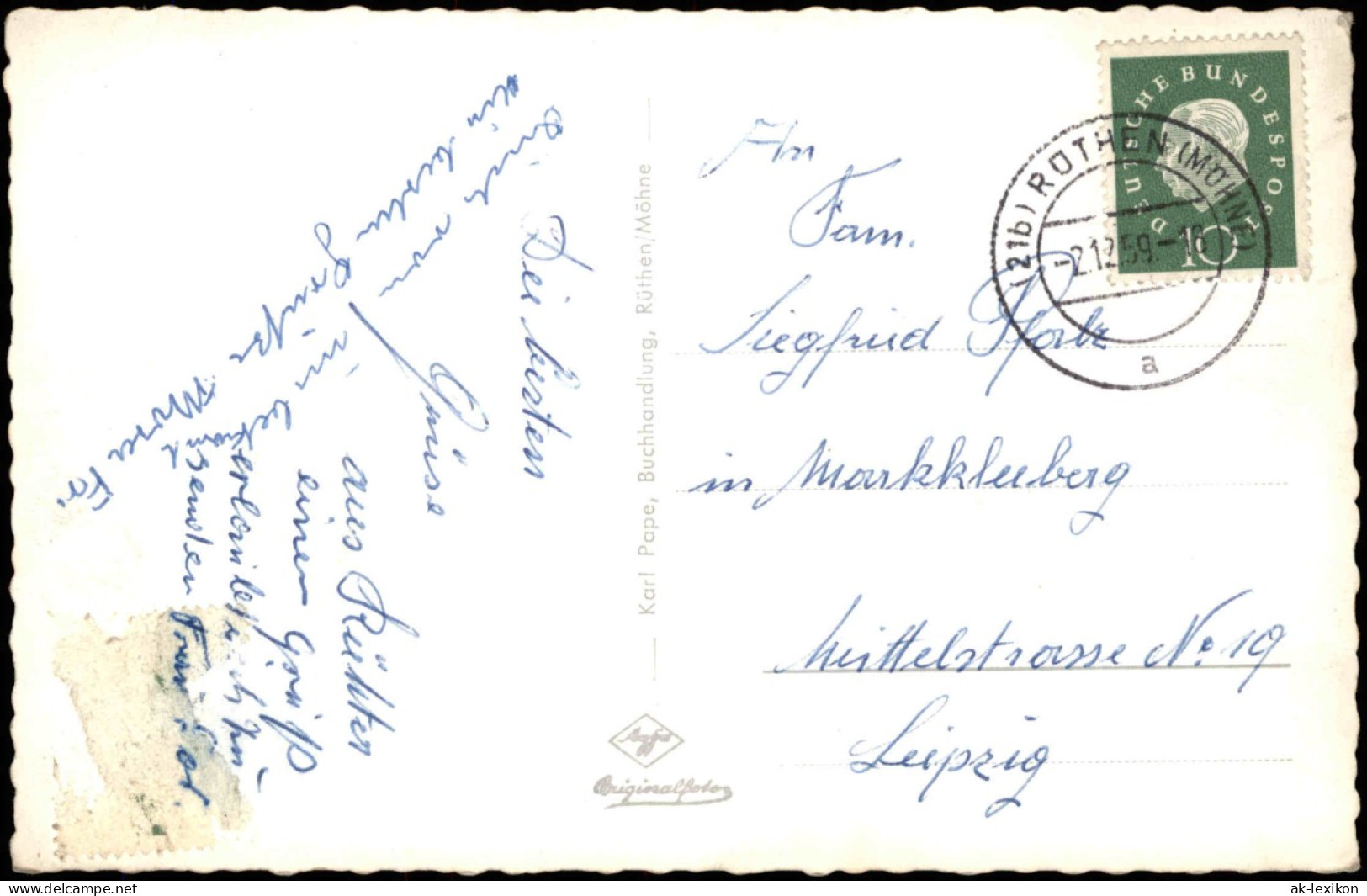 Ansichtskarte Rüthen Wachtor, Stadt, Rathaus 1959 - Autres & Non Classés