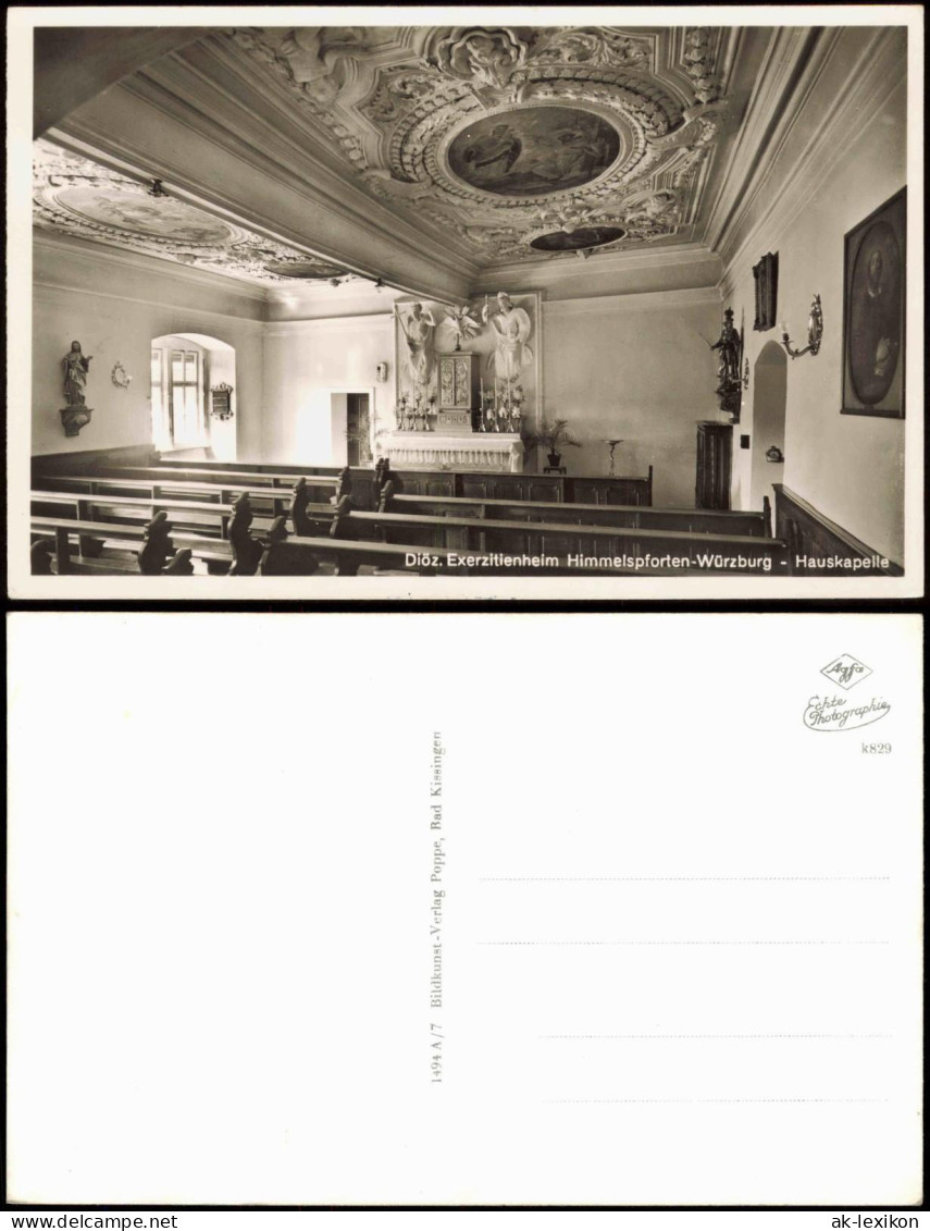 Würzburg Diöz. Exerzitienheim Himmelspforten-Würzburg Hauskapelle 1950 - Wuerzburg