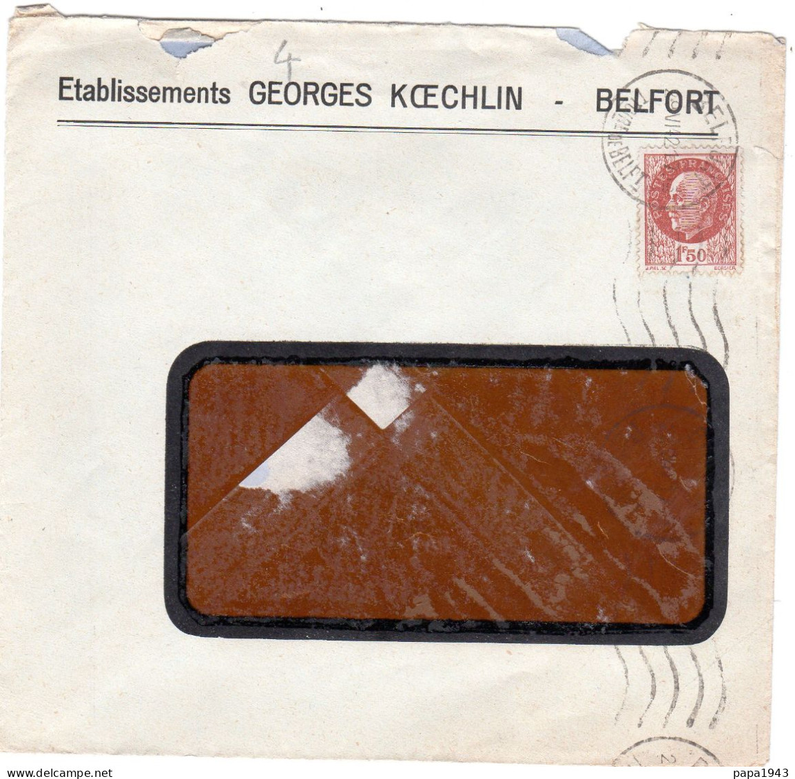 1942  CAD  BELFORT  " Ets Georges KOECHLIN BELFORT " - Brieven En Documenten