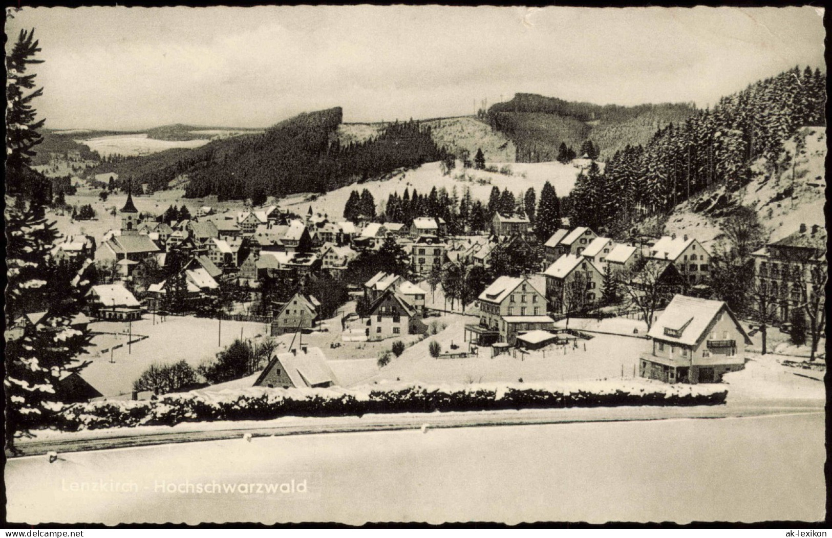 Ansichtskarte Lenzkirch Stadt Im Winter 1966 - Autres & Non Classés