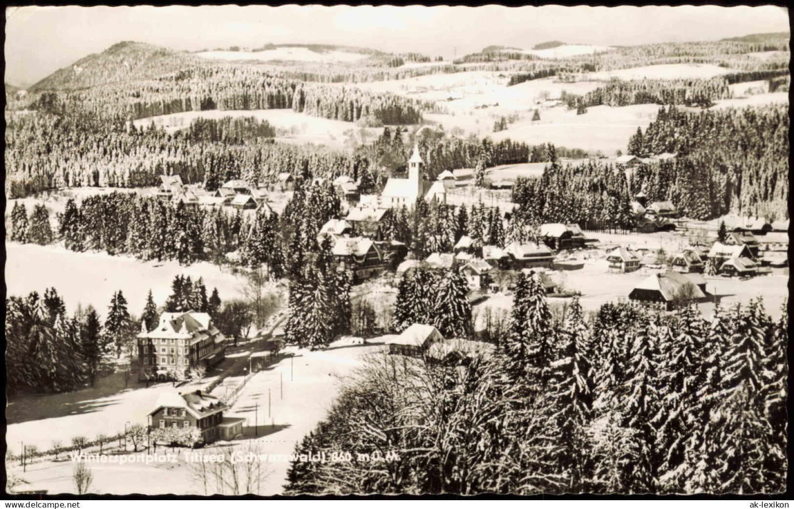 Ansichtskarte Titisee-Neustadt Wintersportplatz - Eis Schnee 1966 - Titisee-Neustadt