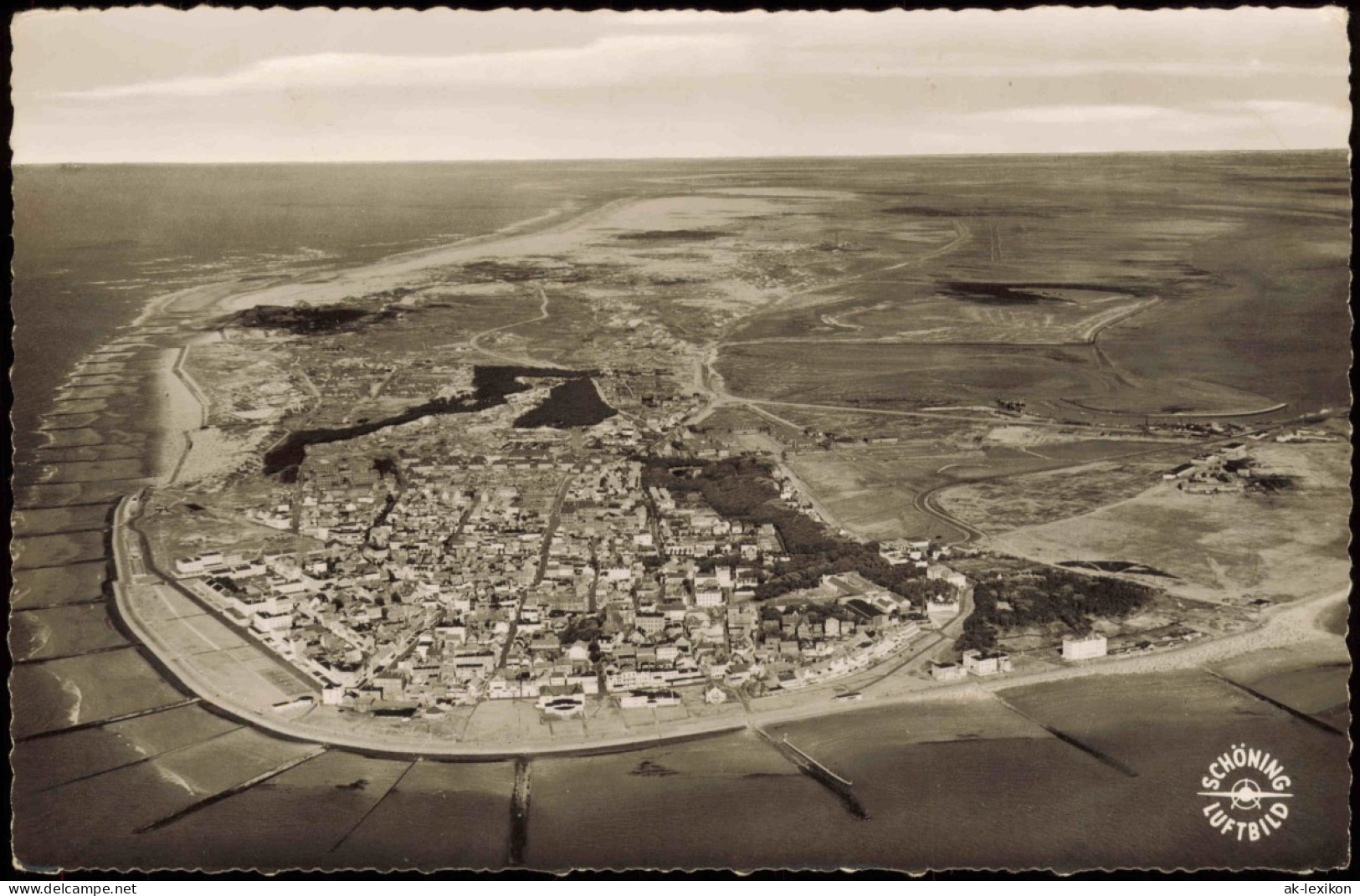 Ansichtskarte Norderney Luftbild Aus Großer Höhe 1961 - Norderney