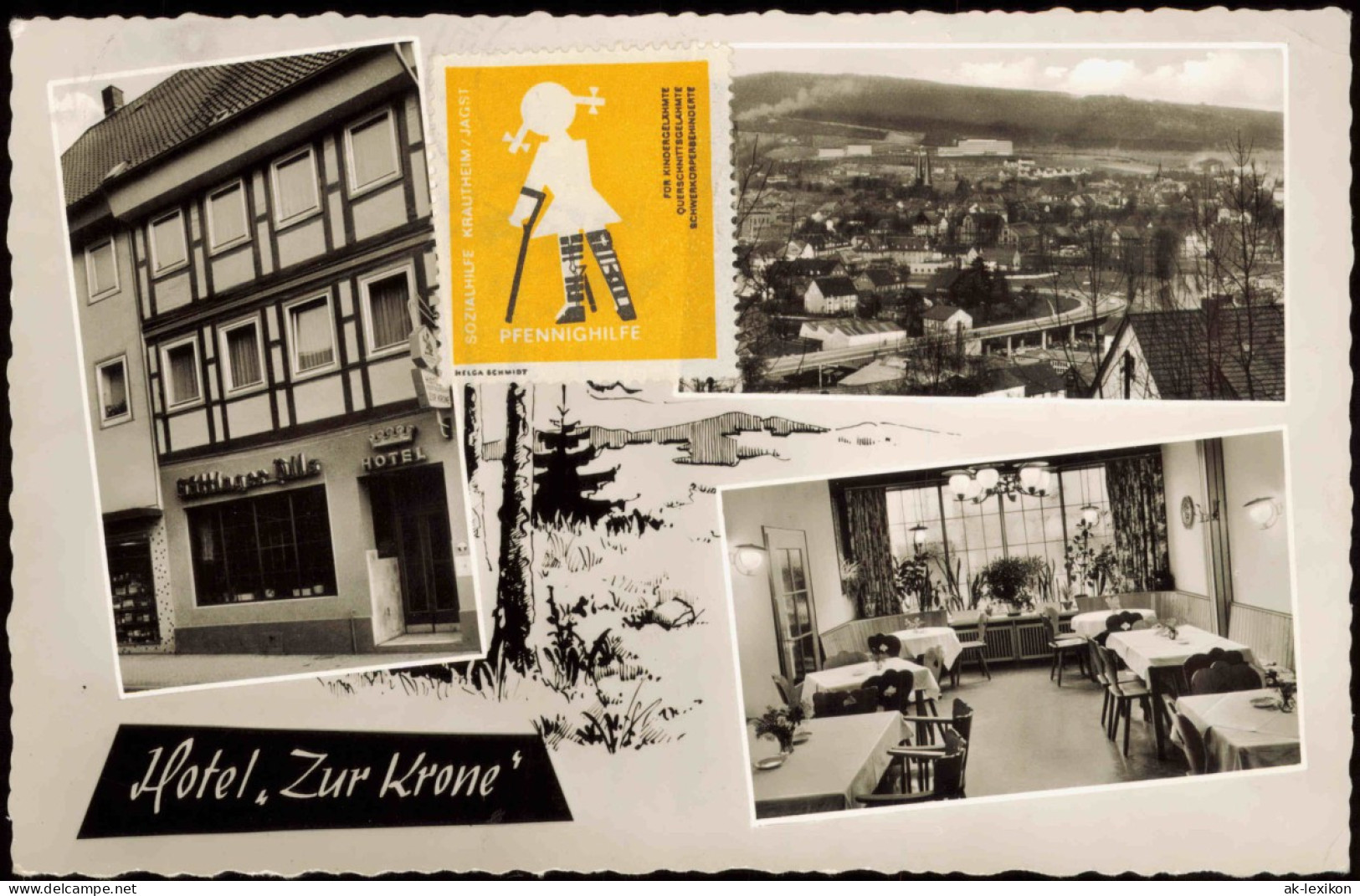 Ansichtskarte Alfeld (Leine) Hotel Zur Krone - MB Leinstraße 27 1969 - Alfeld