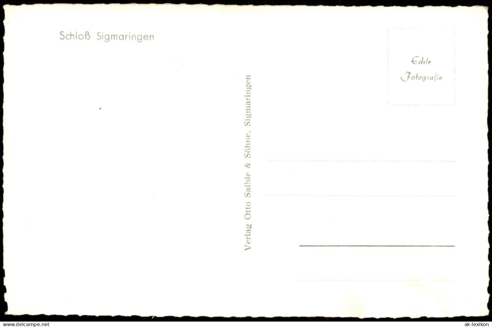 Ansichtskarte Sigmaringen Schloss, Fotokarte 1961 - Sigmaringen