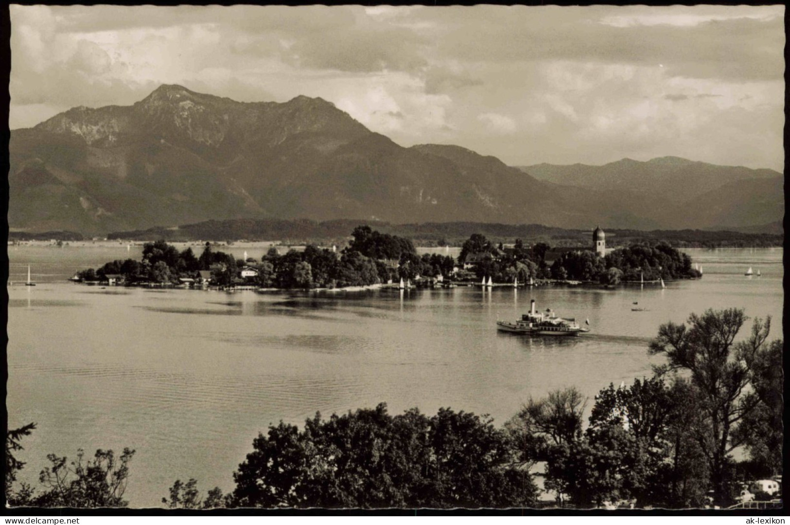 Ansichtskarte Chiemsee Fraueninsel Im Chiemsee, Dampfer 1961 - Chiemgauer Alpen