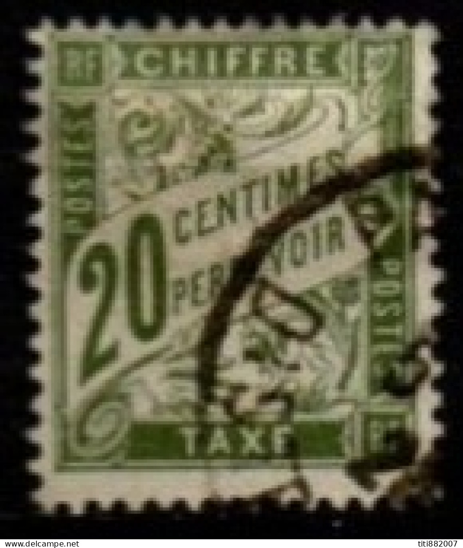 FRANCE    -   Taxe   -   1893.   Y&T N° 31 Oblitéré. - 1859-1959 Afgestempeld