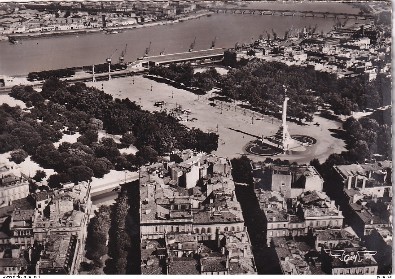 EP Nw-(33) BORDEAUX - VUE AERIENNE - MONUMENT DES GIRONDINS , PLACE DES QUINCONCES - Bordeaux