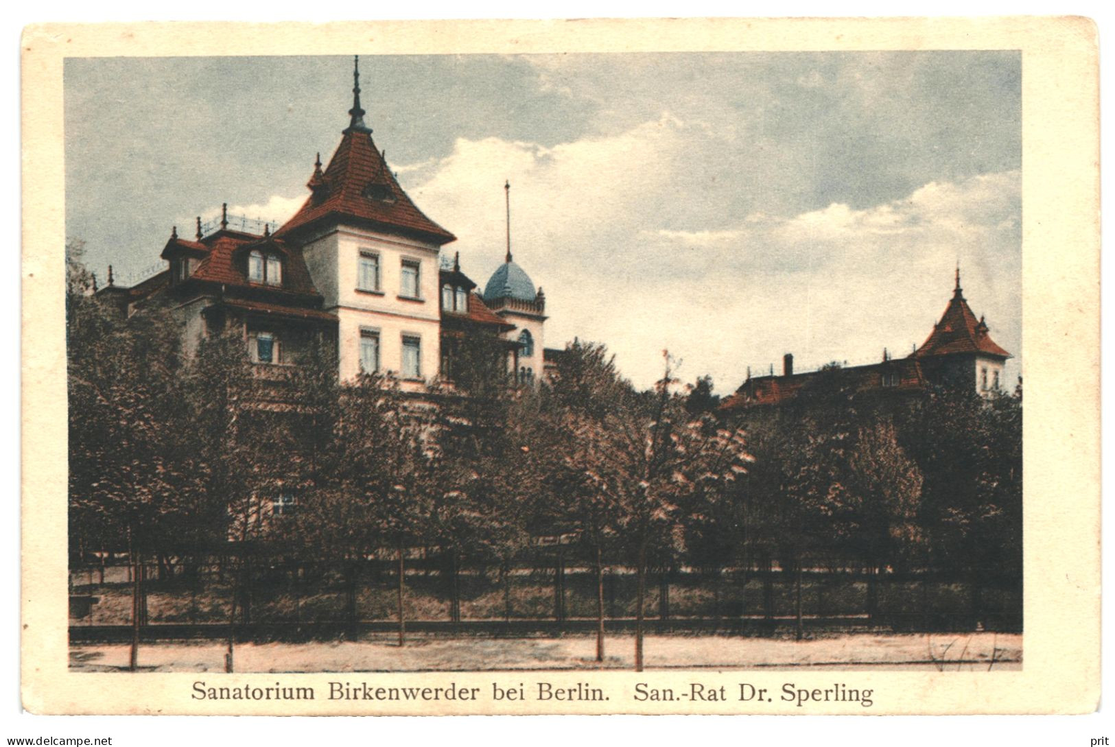 Sanatorium Birkenwerder Bei Berlin San.-Rat. Dr.Sperling 1910s Unused Postcard. Publisher Urania Graphisches Institut - Birkenwerder