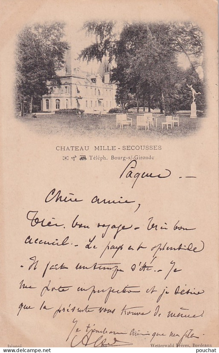 EP Nw-(33) BOURG S/GIRONDE - CHATEAU MILLE SECOUSSES - Autres & Non Classés