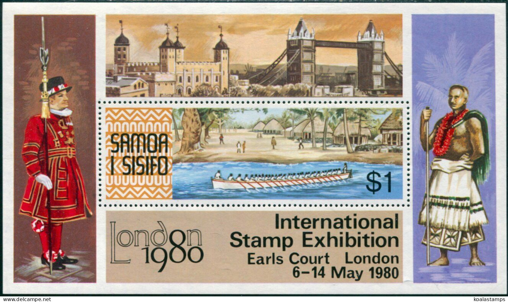 Samoa 1980 SG571 London Stamp Exhibition MS MNH - Samoa