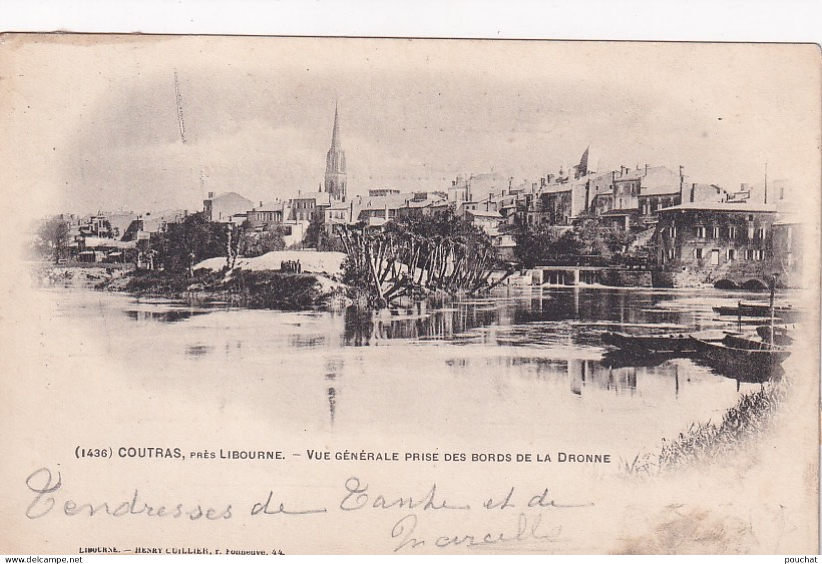 EP Nw-(33) COUTRAS , PRES LIBOURNE - VUE GENERALE PRISE DES BORDS DE LA DRONNE - Other & Unclassified