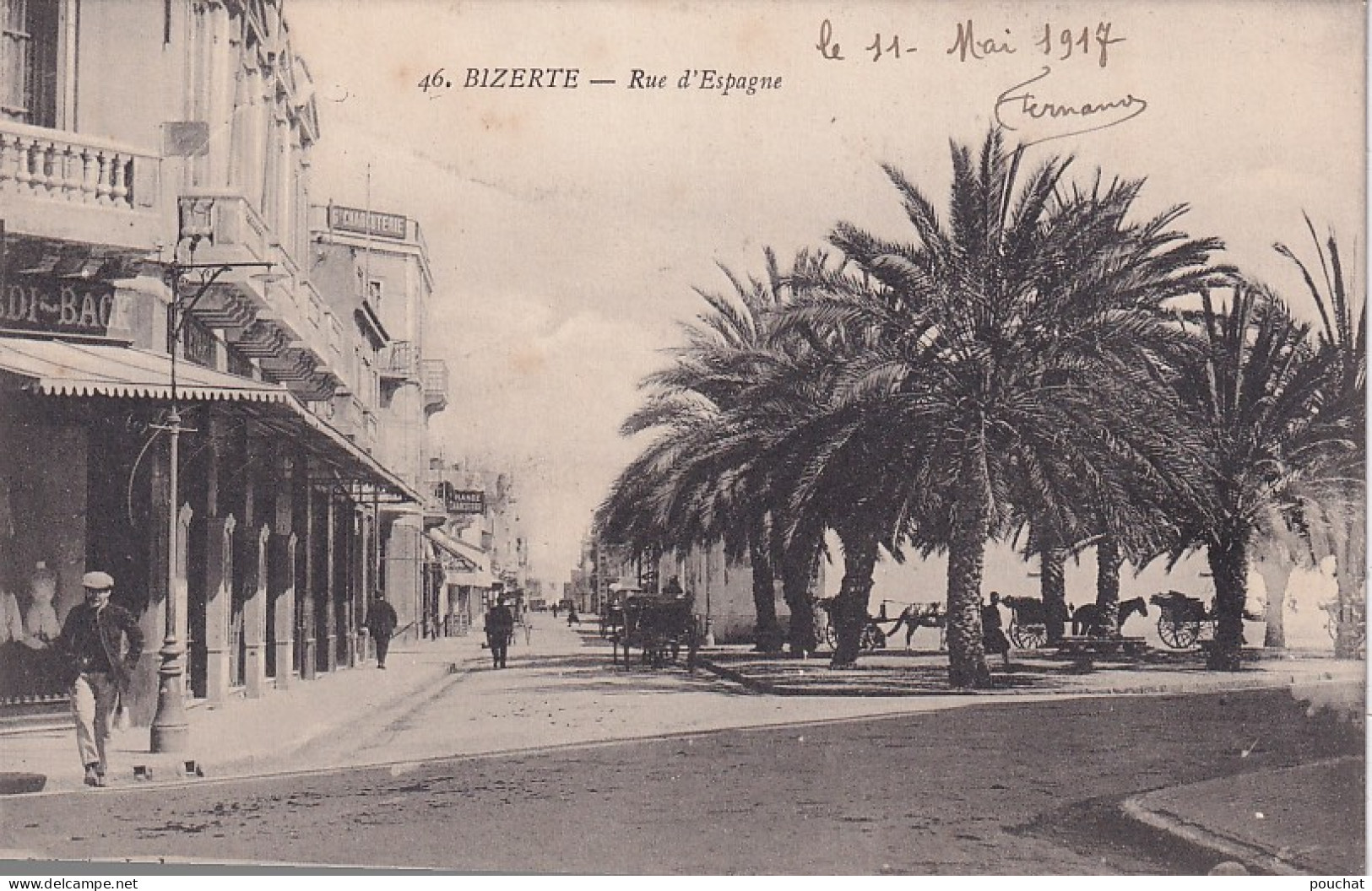 FI 28- BIZERTE ( TUNISIE ) - RUE D'ESPAGNE - ANIMATION - Tunesien