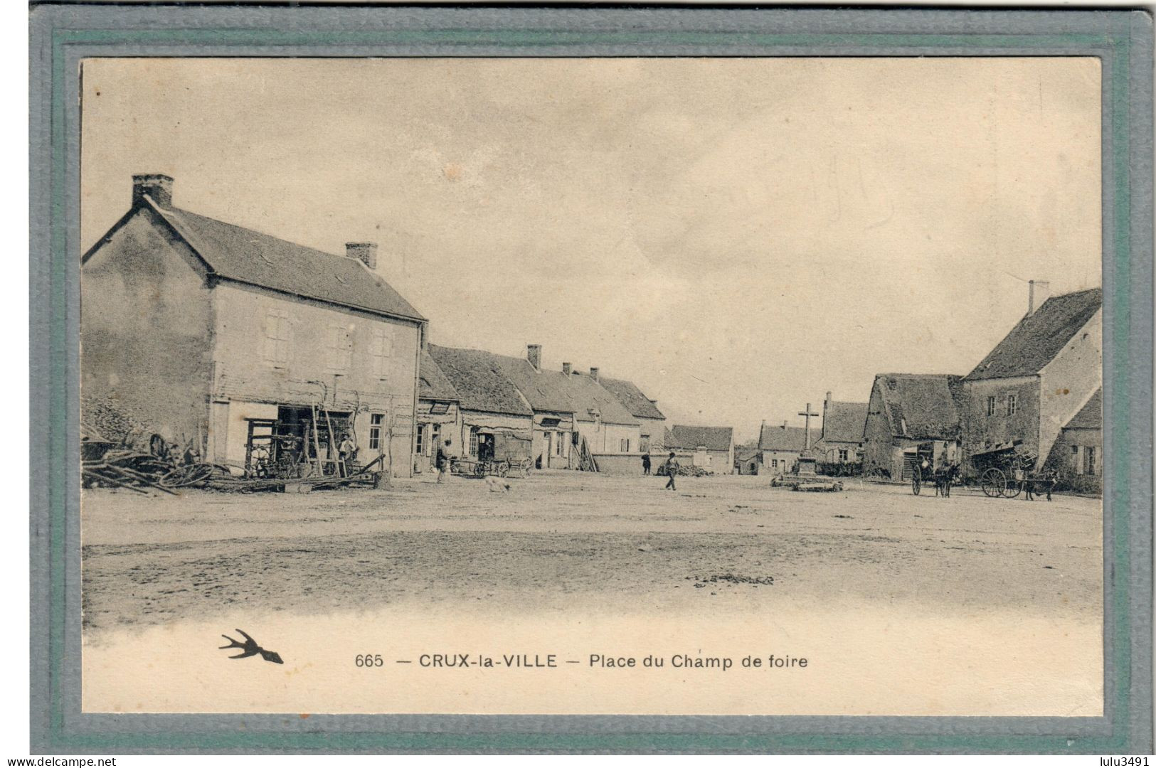 CPA (58) CRUX-la-VILLE - Aspect De La Place Du Champ De Foire En 1919 - Altri & Non Classificati