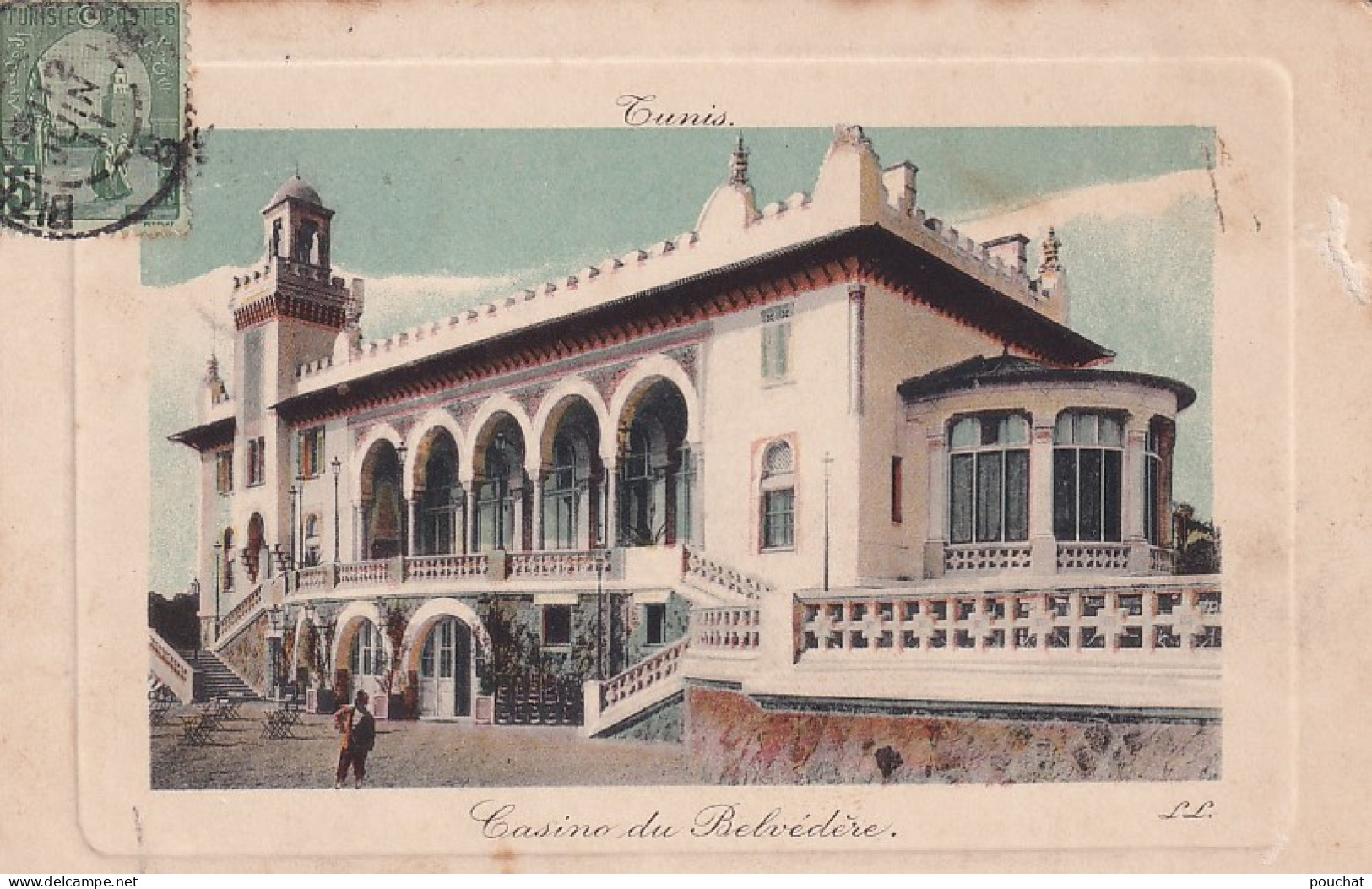 FI 28- TUNIS ( TUNISIE ) -  CASINO DU BELVEDERE - CARTE COLORISEE - Tunesien