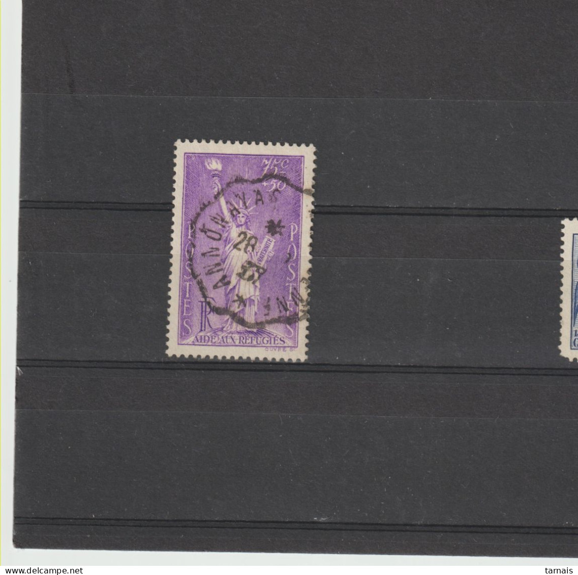 1936 N°309 Aide Aux Réfugiés Oblitéré Ambulant Annonay à Saint Etienne - Used Stamps