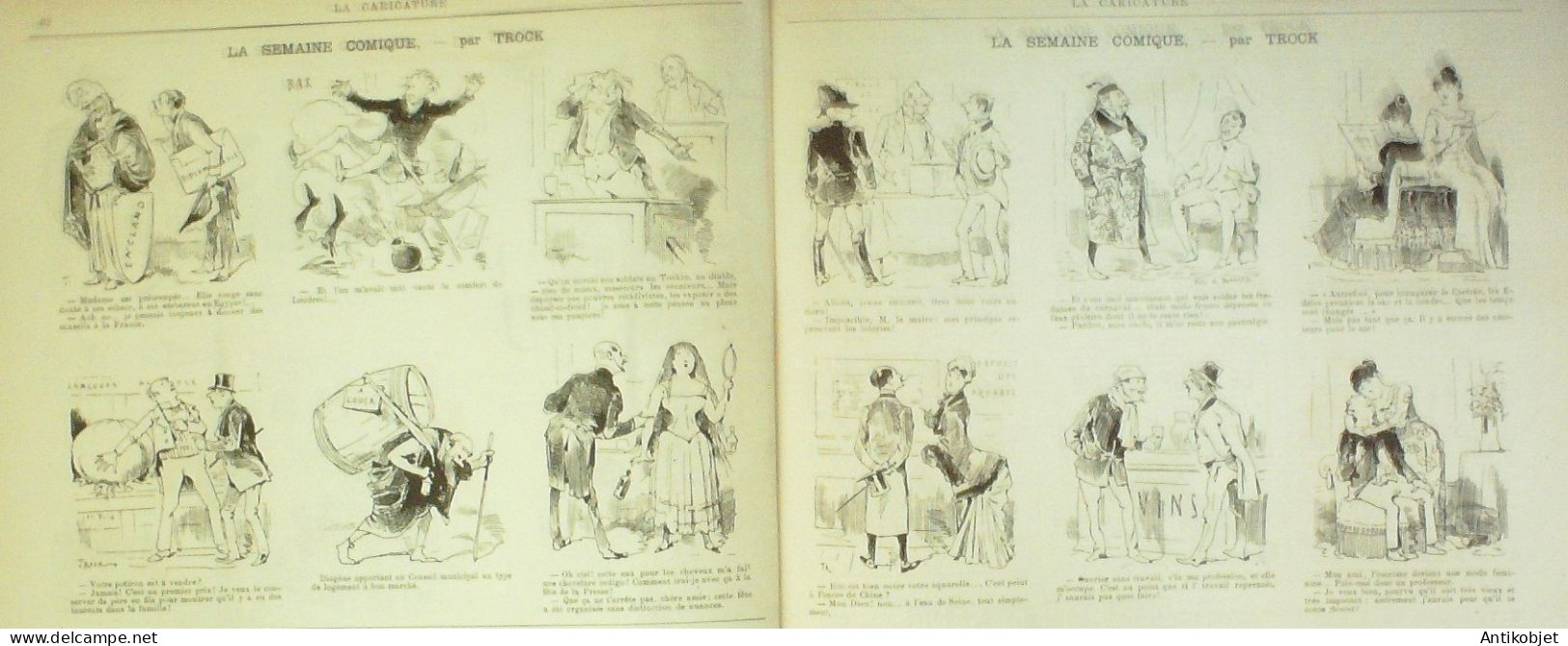 La Caricature 1885 N°269 Souvenirs D'Espagne Robida Gino Trock - Magazines - Before 1900