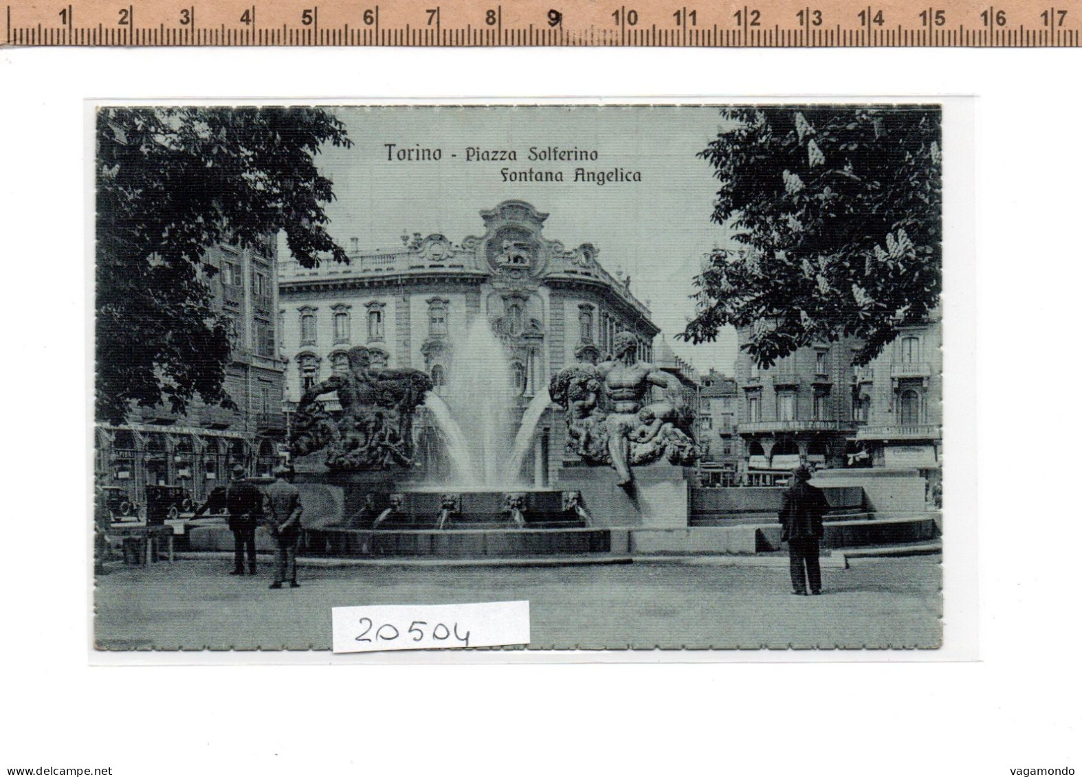 20504 TORINO PIAZZA SOLFERINO FONTANA ANGELICA ANIMATA  ANNI 30 - Lugares Y Plazas