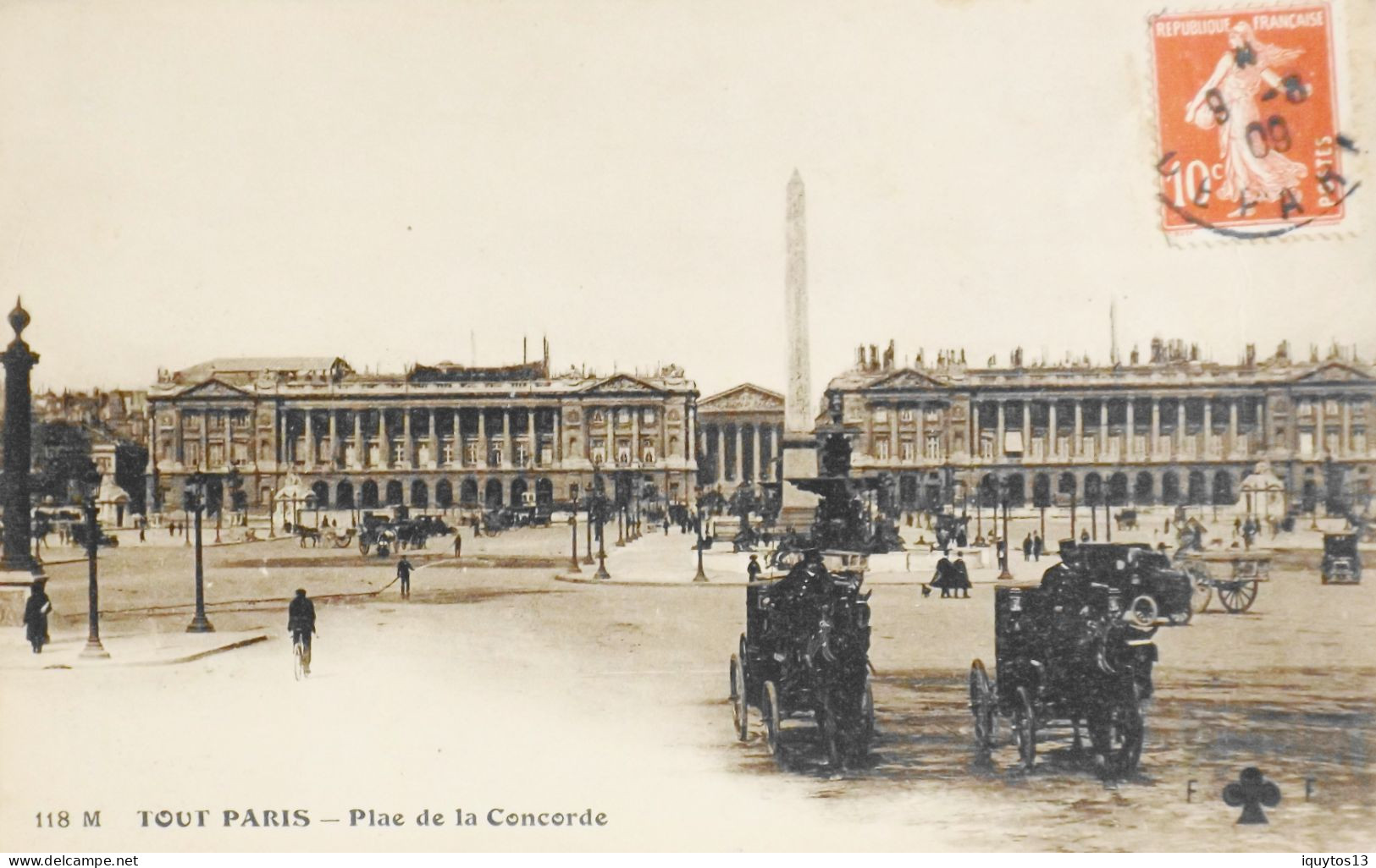 CPA. [75] > TOUT PARIS > N° 110 M - Place De La Concorde (VIIIe Arrt.) - 1909 - Coll. F. Fleury - TBE - Paris (08)