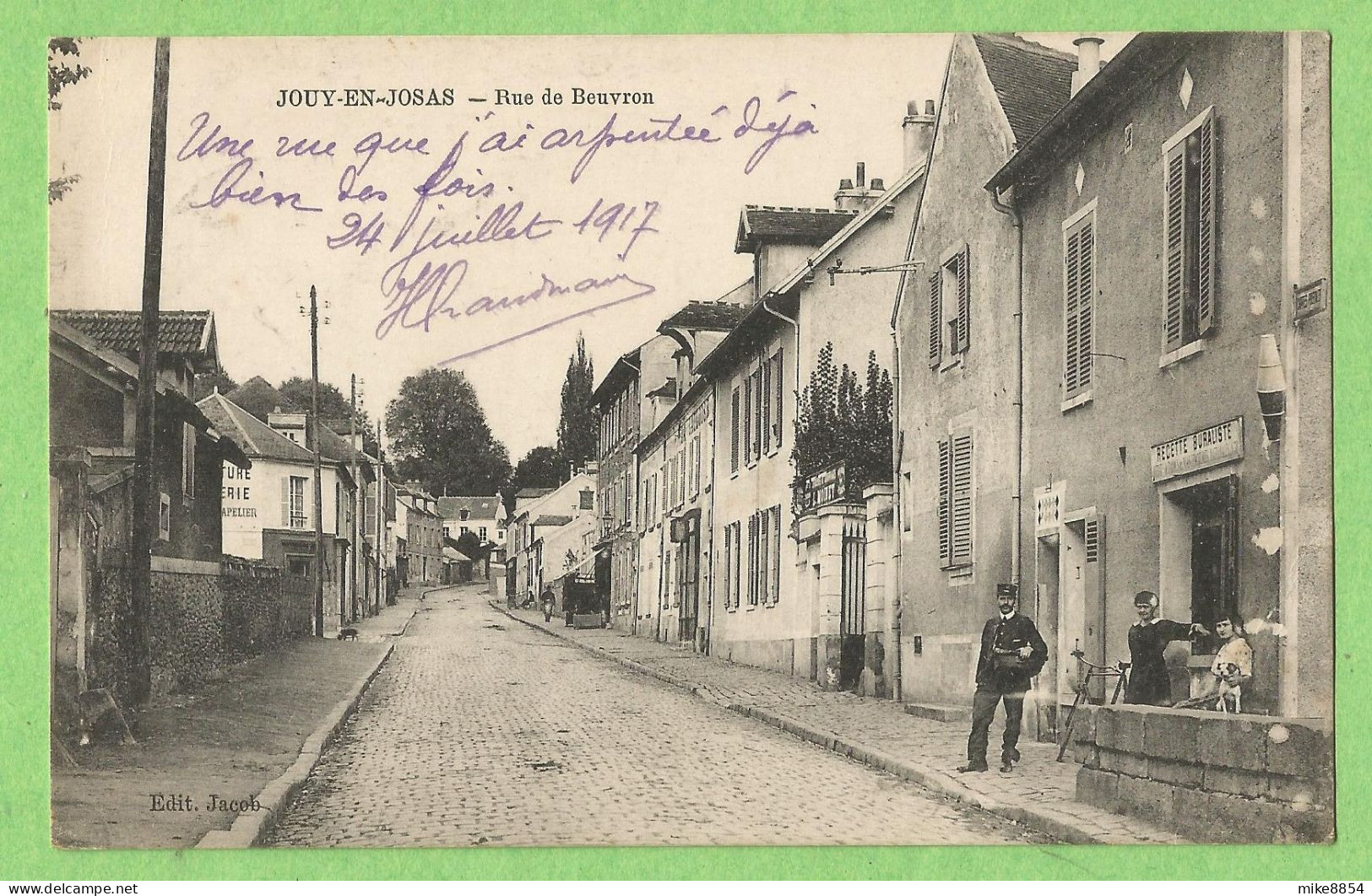 A191  CPA  JOUY-EN-JOSAS   (Seine Et Oise)  Rue De Beuvron - RECETTE BURALISTE - Receveur ?  +++++ - Jouy En Josas