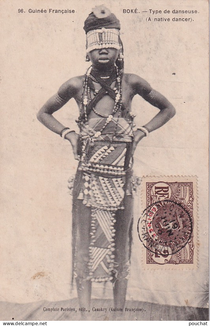 GU Nw- BOKE - GUINEE FRANCAISE - TYPE DE DANSEUSE - OBLITERATION 1908 - Africa