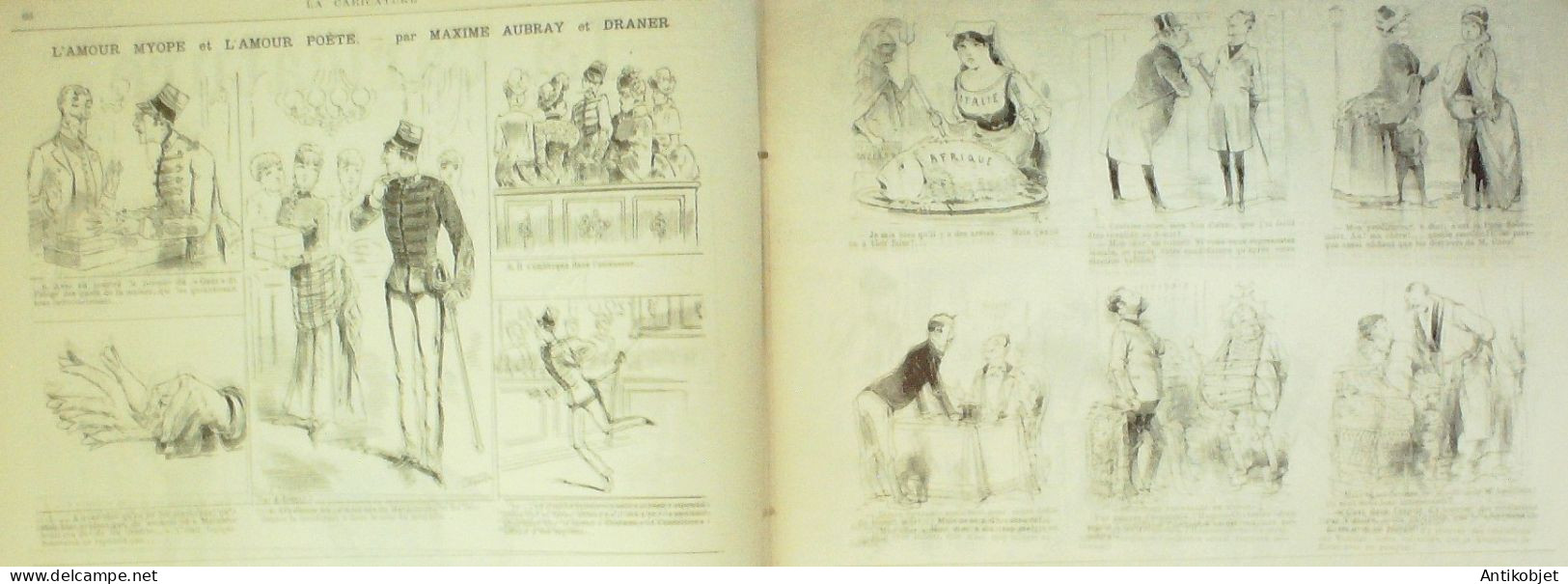 La Caricature 1885 N°270 L'amour Myope Et Poète Draner Ubray Trock Tissot Par Luque - Riviste - Ante 1900