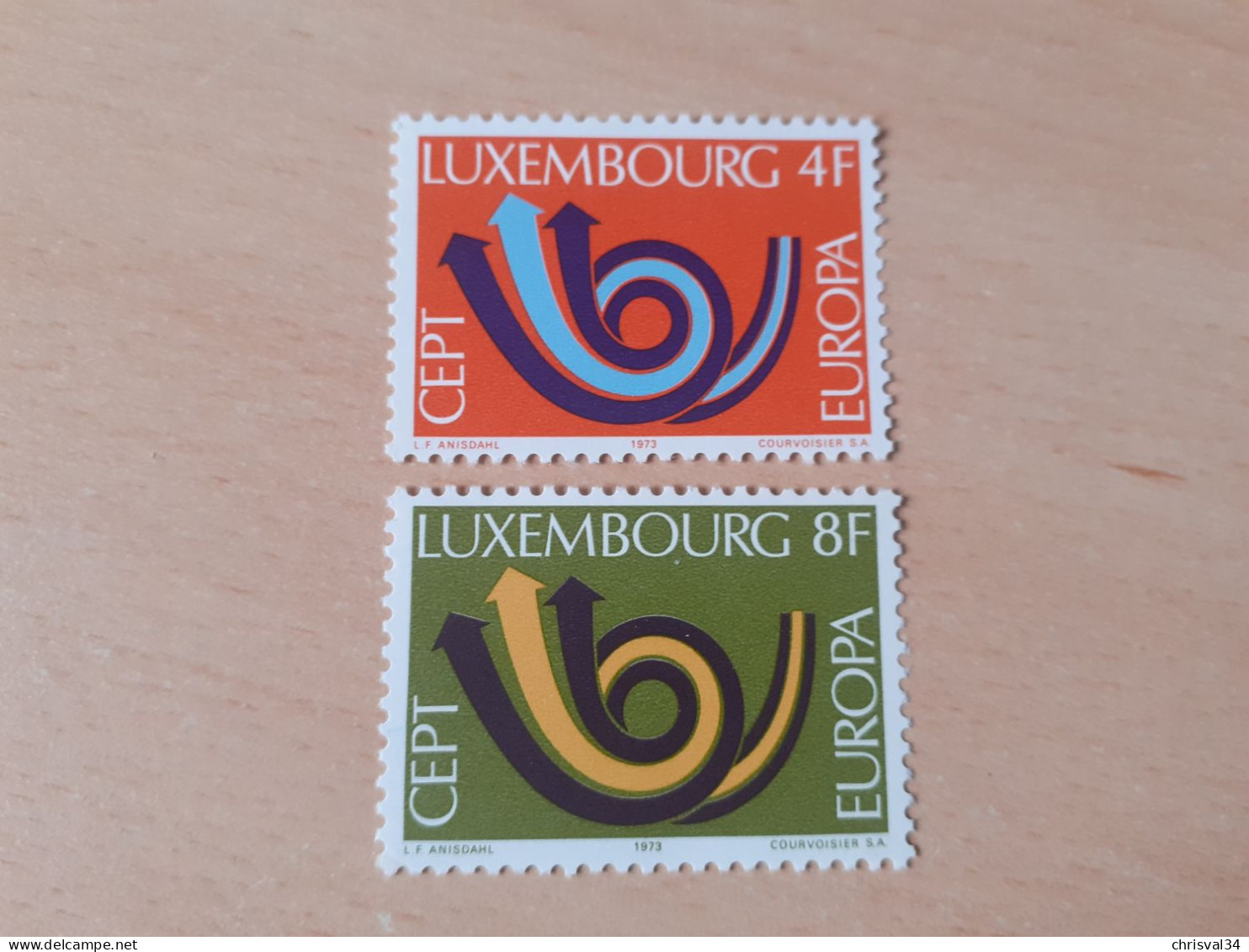 TIMBRES   LUXEMBOURG   ANNEE   1973   N  812  / 813   COTE  2,50  EUROS   NEUFS  LUXE** - Nuevos