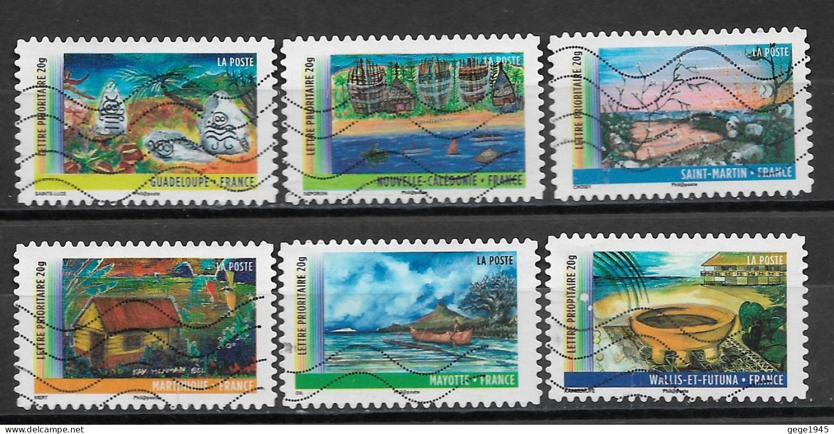 France 2011 Oblitéré  Autoadhésif   N° 636 - 638 - 640 - 642 - 644 - 646  -   Année Des Outre-Mer - Used Stamps