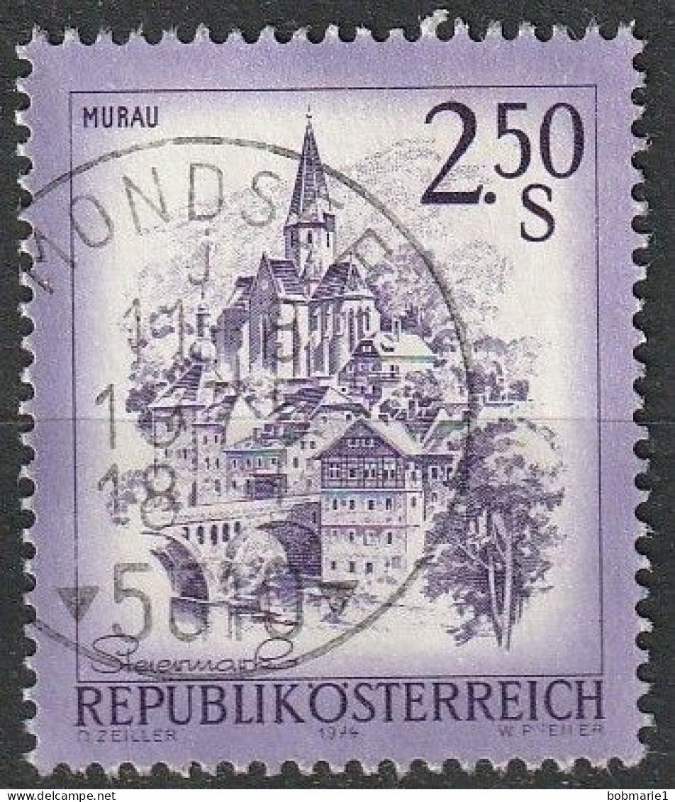 Série Paysages, Timbre Autriche Oblitéré "Murau" 1974 N° 1271 - Used Stamps