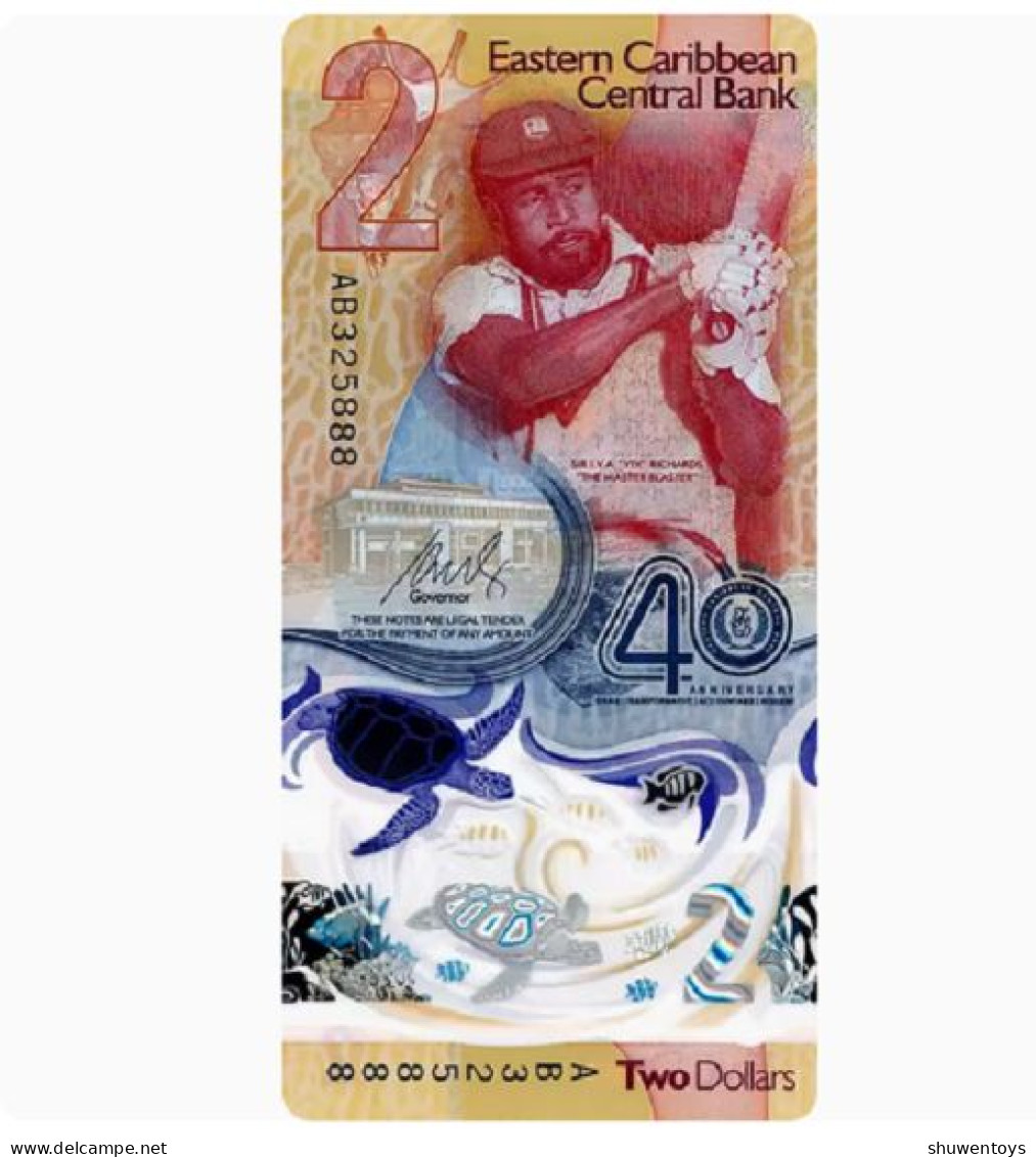 2023 East Caribbean 2 Dollar Polymer Banknote UNC P61 NEW - Oostelijke Caraïben