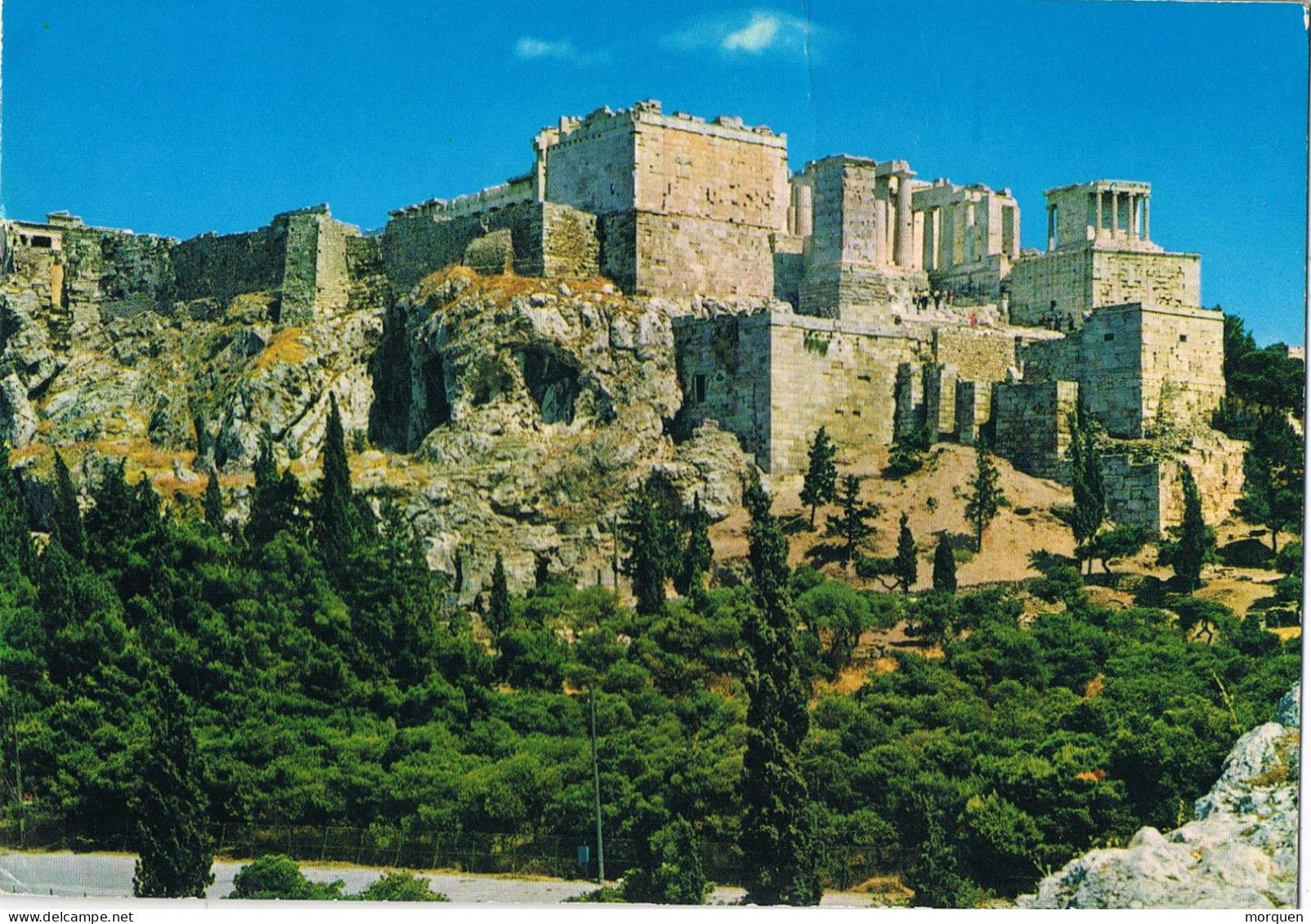 53955. Postal Aerea ATENAS (Grecia) 1988. Fechador AEROLIMENAS D VTIKOS. Vista Propileo De Acropolis Atenas - Lettres & Documents