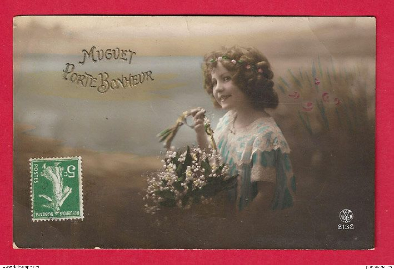 AD956 FANTAISIES ENFANTS JOLIE FILLETTE PANIER MUGUET EDITION NOYER N°2132 - Other & Unclassified