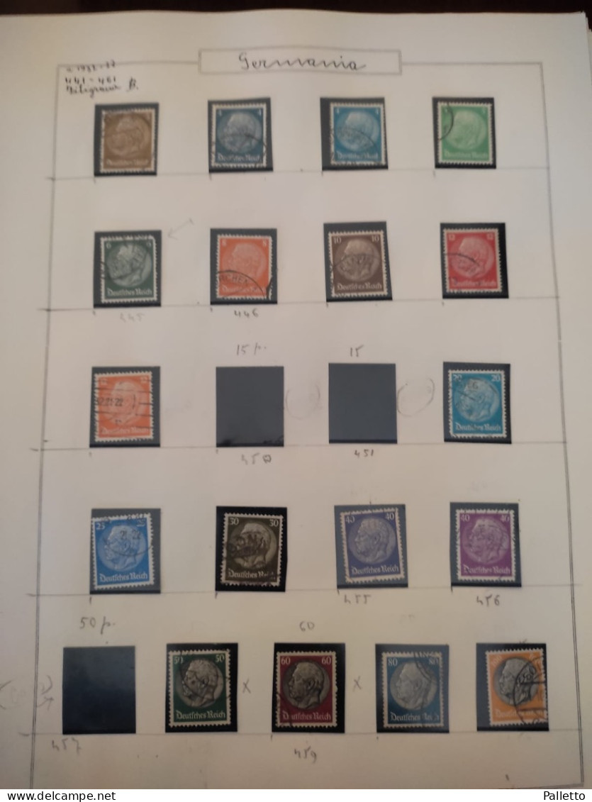 Album con custodia collezione di francobolli usati di Germania Reich e Rep. Federale