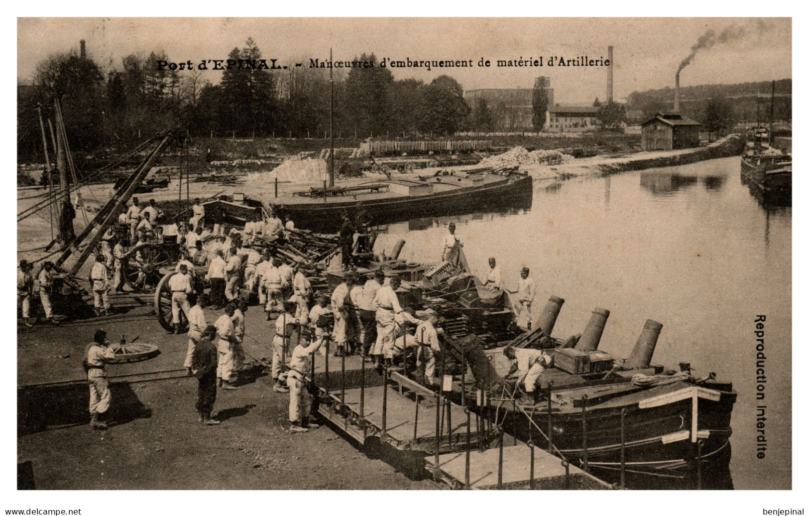 Port D'Epinal - Manœuvres Du 8° Bataillon D'Artillerie - Embarquement De Matériel D'Artillerie - Other & Unclassified