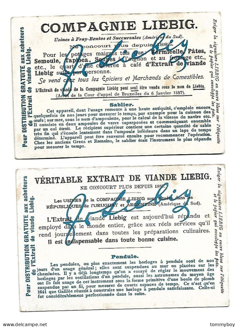 S 832, Liebig 6 Cards, L'heure(lower Condition Corners) (ref B22) - Liebig