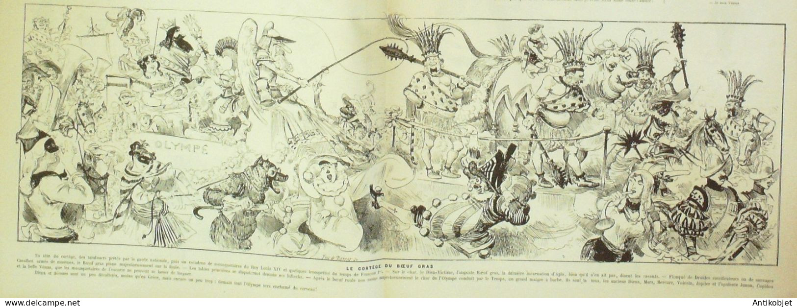 La Caricature 1885 N°272 Mémoires D'une Reine Des Blanchisseuses Robida Boeuf Gras - Zeitschriften - Vor 1900