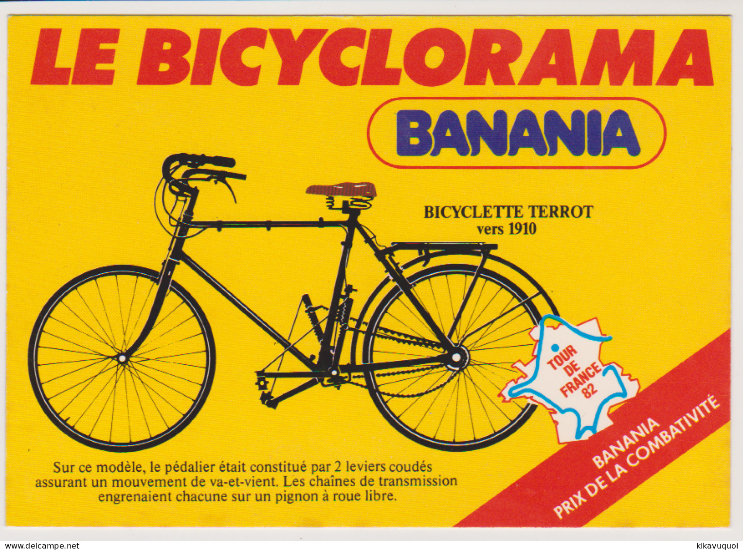 BANANIA -  69eme TOUR DE FRANCE - LE BICYCLORAMA - VELO - CYCLE - CARTE POSTALE ANCIENNE - Motos