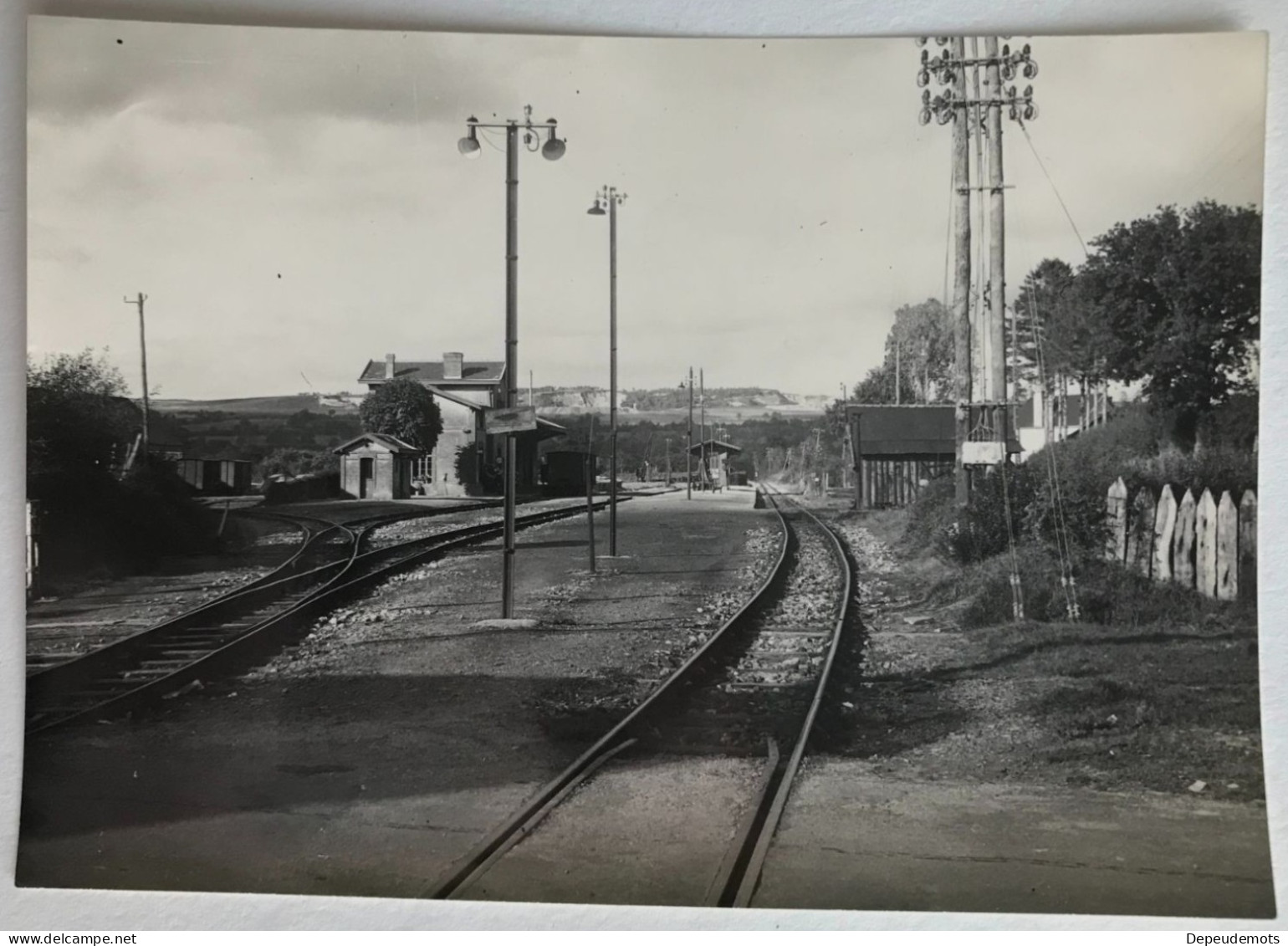 Photo Ancienne - Snapshot - Train - Gare De GOURIN - Bretagne - Ferroviaire - Chemin De Fer - Trains