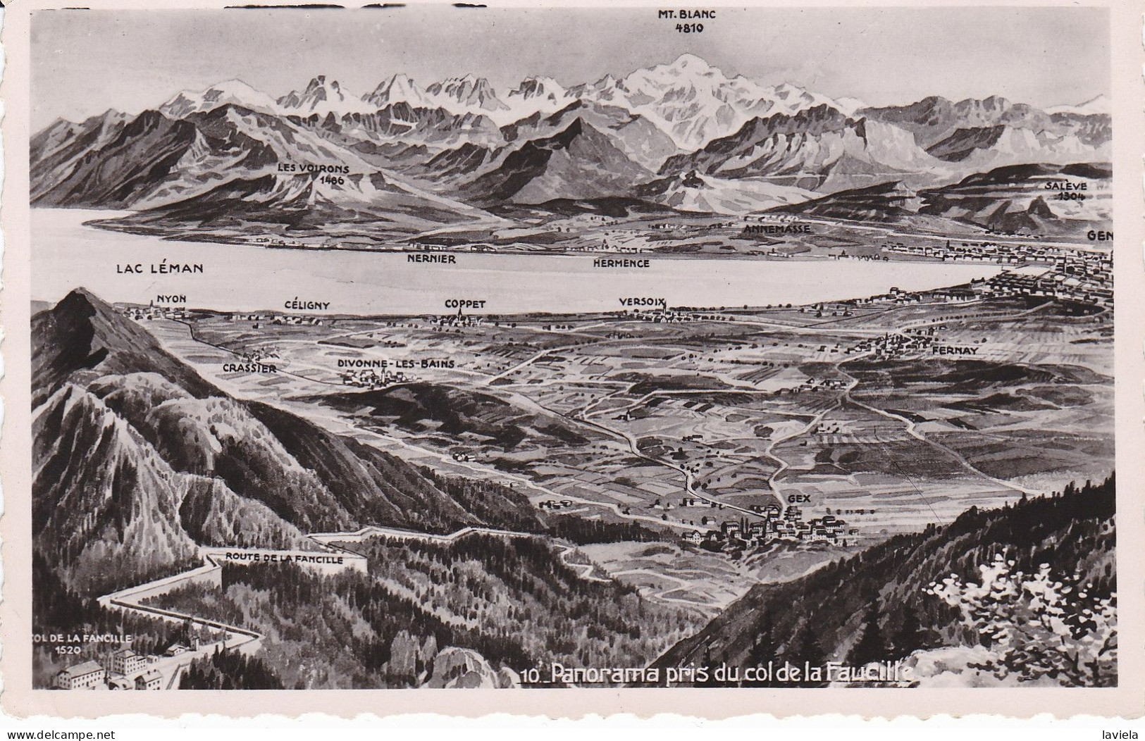 74 Panorama Pris Du Col De La Faucille - Circulée 1954 - Sonstige & Ohne Zuordnung