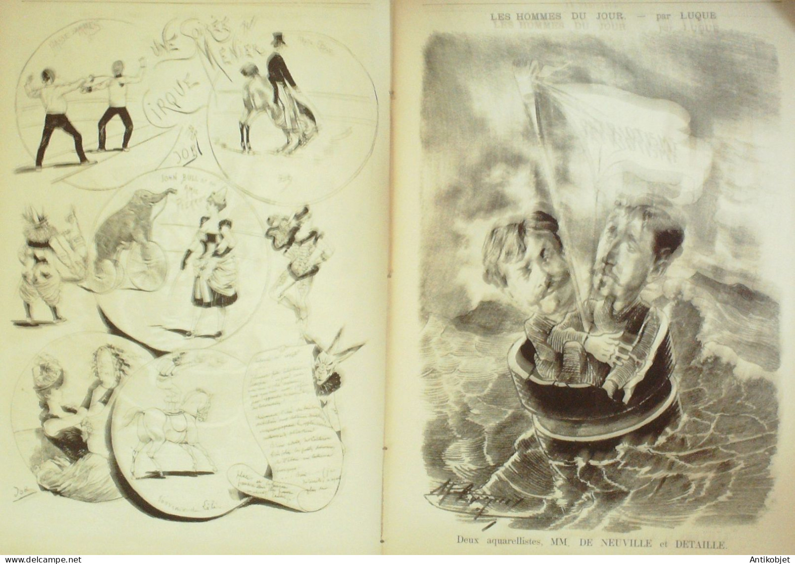 La Caricature 1885 N°273 Tonkin Draner Gino De Neuville Par Luque Cirque Menier Job - Riviste - Ante 1900