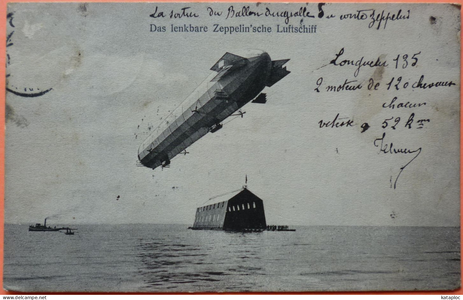 CARTE DAS LENKBARE ZEPPELIN 'SCHE LUFTSCHIFF -2 SCANS-16 - Aeronaves