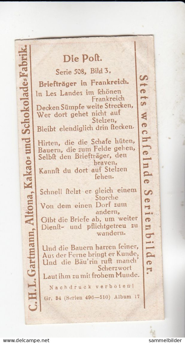 Gartmann Die Post Briefträger In  Frankreich     Serie 508 #3 Von 1917 - Altri & Non Classificati